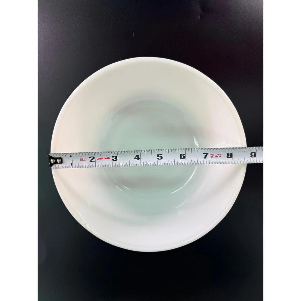 Vintage Pyrex Hamilton Beach White Milk Glass Mixing Bowl Ribbed 8.5